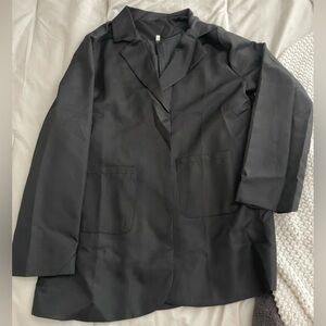 Black, lightweight blazer.